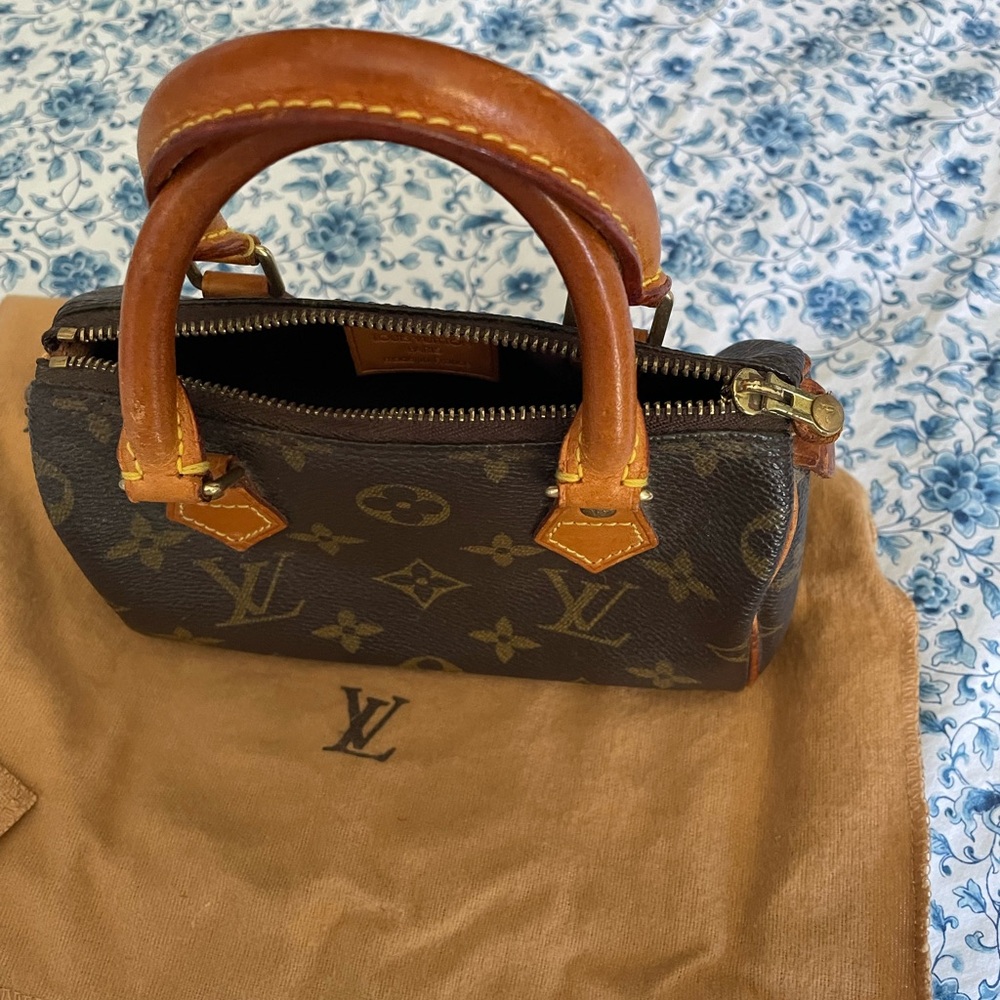 Authentic Vintage Louis Vuitton Nano Speedy Bag in Brown Monogram - Picture 4 of 12